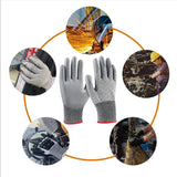 Cut Resistant Work Gloves PU Coated Safety Gloves 5Pairs