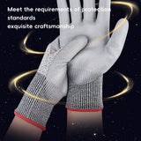Cut Resistant Work Gloves PU Coated Safety Gloves 5Pairs