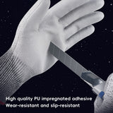 Cut Resistant Work Gloves PU Coated Safety Gloves 5Pairs