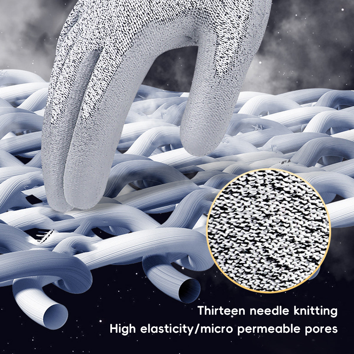 Cut Resistant Work Gloves PU Coated Safety Gloves 5Pairs