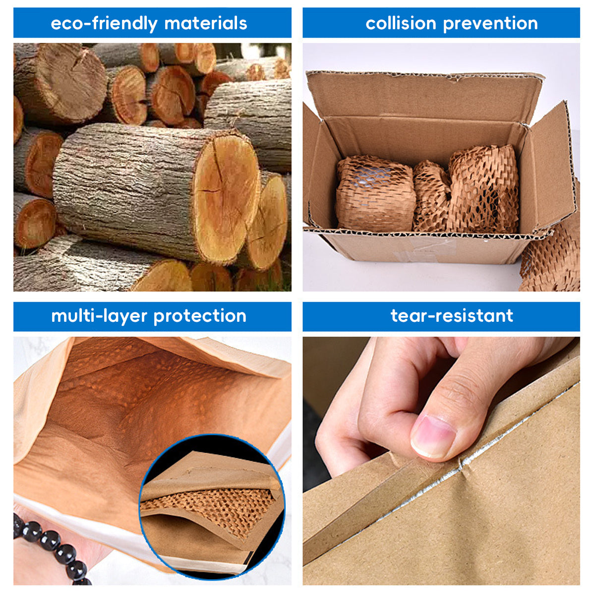 Honeycomb Kraft Paper Wrap Roll Eco Packaging Cushion Paper