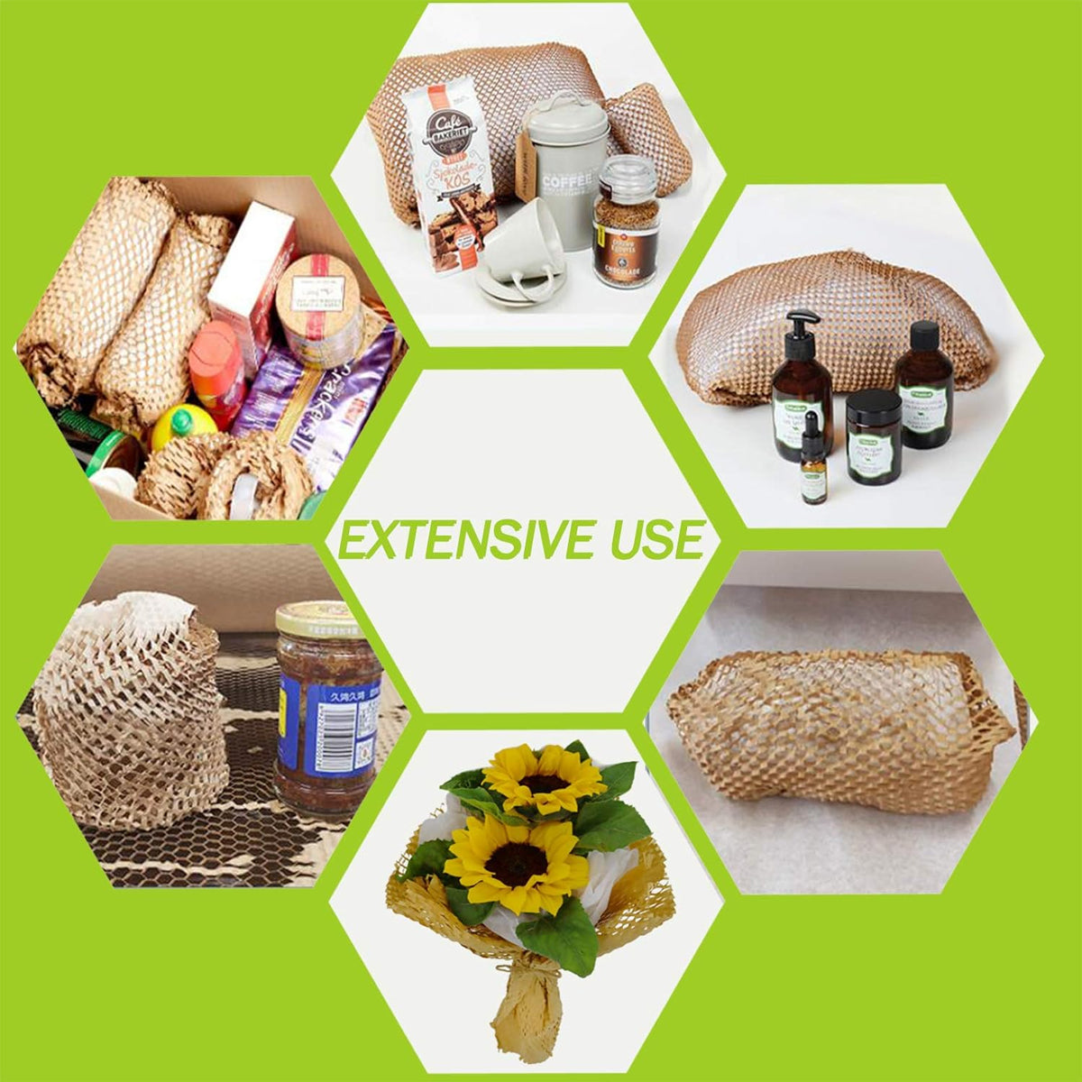 Honeycomb Kraft Paper Wrap Roll Eco Packaging Cushion Paper