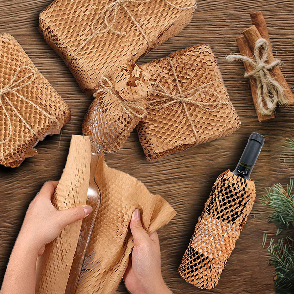 Honeycomb Kraft Paper Wrap Roll Eco Packaging Cushion Paper
