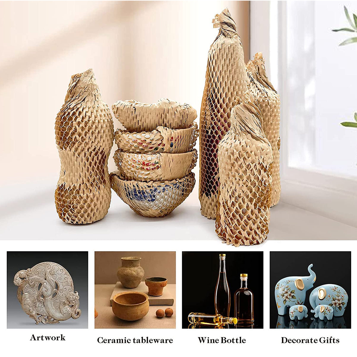 Honeycomb Kraft Paper Wrap Roll Eco Packaging Cushion Paper