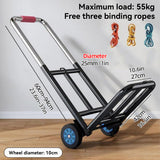 Folding Portable Hand Cart Heavy Duty Transport Trolley 100KG for Warehouse Use