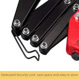 Folding Rivet Gun Tool Kit with 5 Nozzles for Metal Wood Plastic Repairs