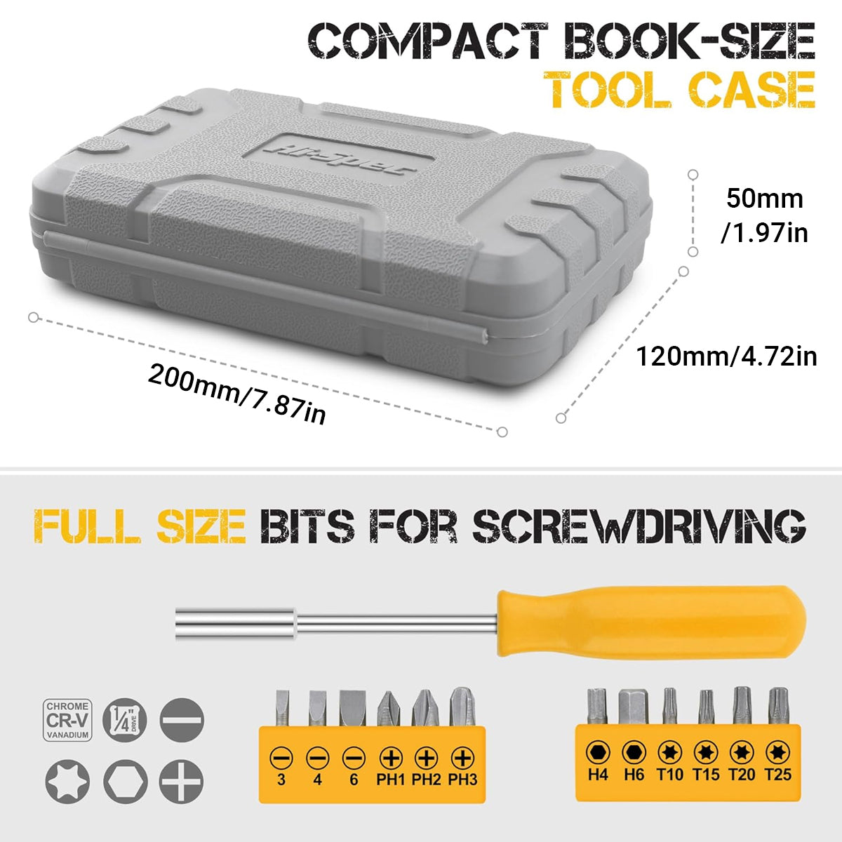 20PCS Home Repair Tool Kit with Wrench Hammer and Bits