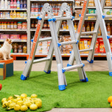 Folding Ladder 3 Step Aluminum Alloy Durable Ladder