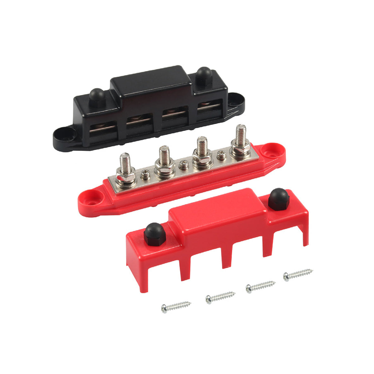 12V M8/M10 Distribution Block Covered Busbar Terminal for Electrical Systems