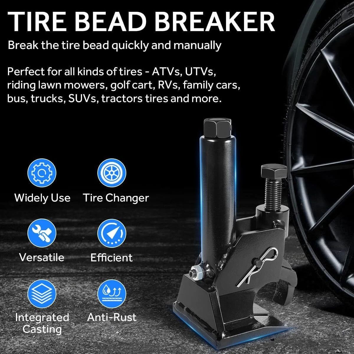 Portable Manual Tire Bead Breaker for Car Motorcycle Repair