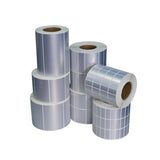 Silver PET Thermal Transfer Labels Waterproof Self Adhesive Sticker Roll