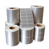 Silver PET Thermal Transfer Labels Waterproof Self Adhesive Sticker Roll