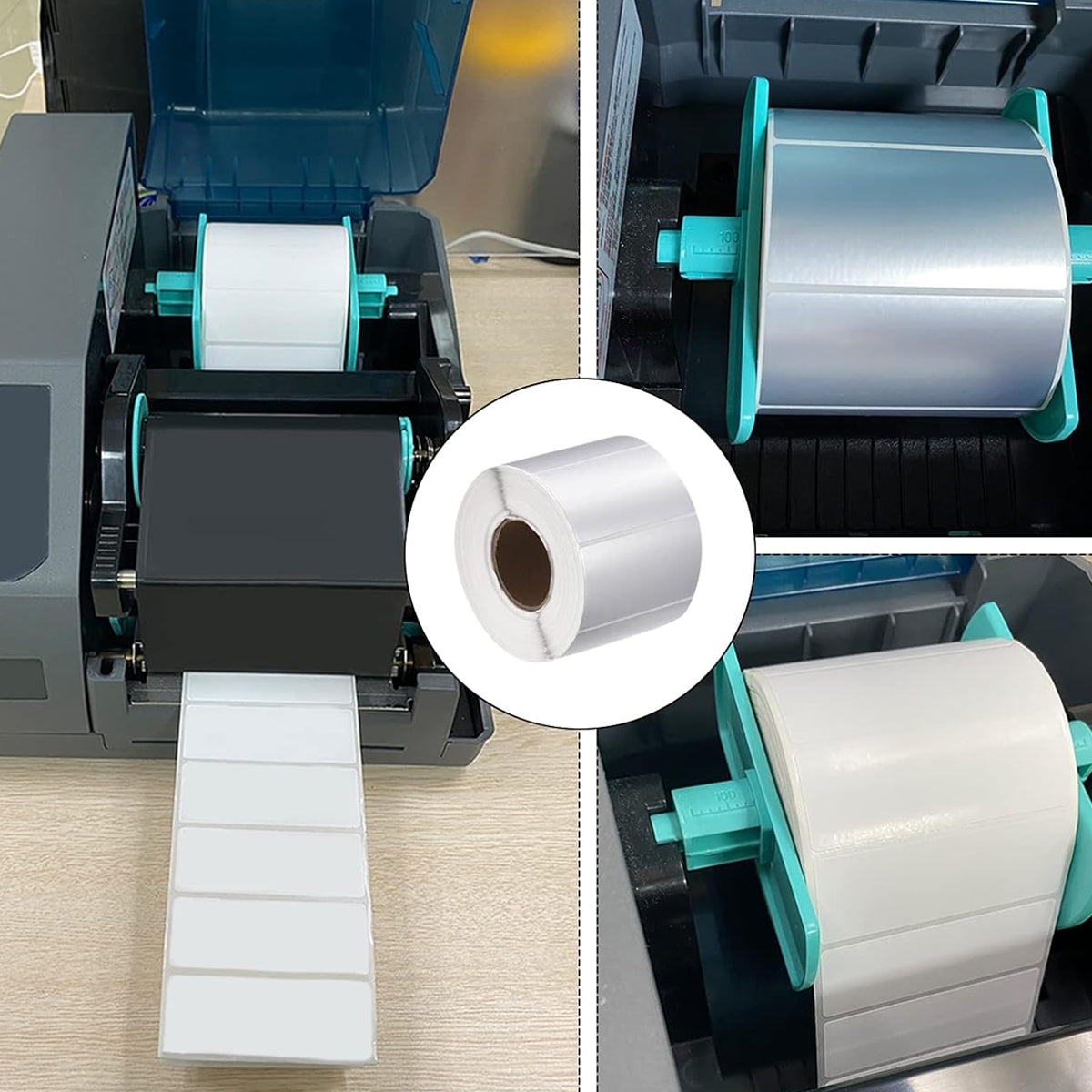 Silver PET Thermal Transfer Labels Waterproof Self Adhesive Sticker Roll