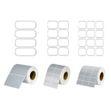 Silver PET Thermal Transfer Labels Waterproof Self Adhesive Sticker Roll