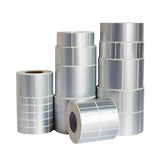 Silver PET Thermal Transfer Labels Waterproof Self Adhesive Sticker Roll