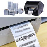 Silver PET Thermal Transfer Labels Waterproof Self Adhesive Sticker Roll