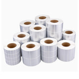 Silver PET Thermal Transfer Labels Waterproof Self Adhesive Sticker Roll
