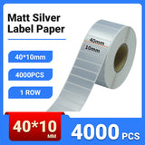 Silver PET Thermal Transfer Labels Waterproof Self Adhesive Sticker Roll