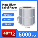 Silver PET Thermal Transfer Labels Waterproof Self Adhesive Sticker Roll