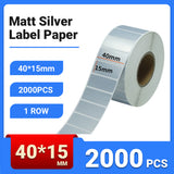 Silver PET Thermal Transfer Labels Waterproof Self Adhesive Sticker Roll