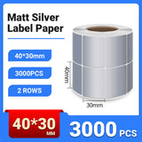 Silver PET Thermal Transfer Labels Waterproof Self Adhesive Sticker Roll