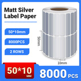 Silver PET Thermal Transfer Labels Waterproof Self Adhesive Sticker Roll
