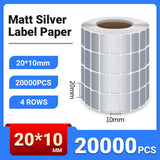 Silver PET Thermal Transfer Labels Waterproof Self Adhesive Sticker Roll