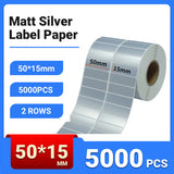 Silver PET Thermal Transfer Labels Waterproof Self Adhesive Sticker Roll