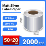Silver PET Thermal Transfer Labels Waterproof Self Adhesive Sticker Roll