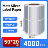 Silver PET Thermal Transfer Labels Waterproof Self Adhesive Sticker Roll