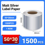 Silver PET Thermal Transfer Labels Waterproof Self Adhesive Sticker Roll