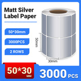 Silver PET Thermal Transfer Labels Waterproof Self Adhesive Sticker Roll