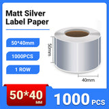 Silver PET Thermal Transfer Labels Waterproof Self Adhesive Sticker Roll