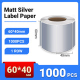 Silver PET Thermal Transfer Labels Waterproof Self Adhesive Sticker Roll