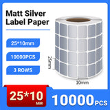 Silver PET Thermal Transfer Labels Waterproof Self Adhesive Sticker Roll