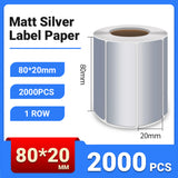 Silver PET Thermal Transfer Labels Waterproof Self Adhesive Sticker Roll