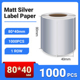 Silver PET Thermal Transfer Labels Waterproof Self Adhesive Sticker Roll