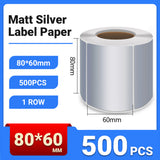 Silver PET Thermal Transfer Labels Waterproof Self Adhesive Sticker Roll