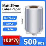 Silver PET Thermal Transfer Labels Waterproof Self Adhesive Sticker Roll
