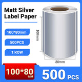 Silver PET Thermal Transfer Labels Waterproof Self Adhesive Sticker Roll