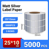Silver PET Thermal Transfer Labels Waterproof Self Adhesive Sticker Roll