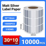 Silver PET Thermal Transfer Labels Waterproof Self Adhesive Sticker Roll