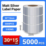Silver PET Thermal Transfer Labels Waterproof Self Adhesive Sticker Roll