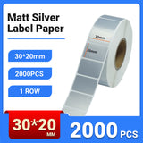 Silver PET Thermal Transfer Labels Waterproof Self Adhesive Sticker Roll