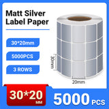 Silver PET Thermal Transfer Labels Waterproof Self Adhesive Sticker Roll