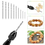 Mini Hand Drill Vise Twist Bits Woodworking Precision 49PCS Set