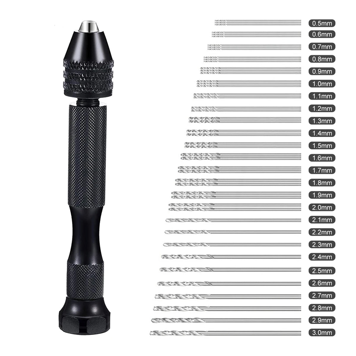 Mini Hand Drill Vise Twist Bits Woodworking Precision 49PCS Set