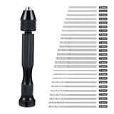 Mini Hand Drill Vise Twist Bits Woodworking Precision 49PCS Set