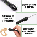 Mini Hand Drill Vise Twist Bits Woodworking Precision 49PCS Set