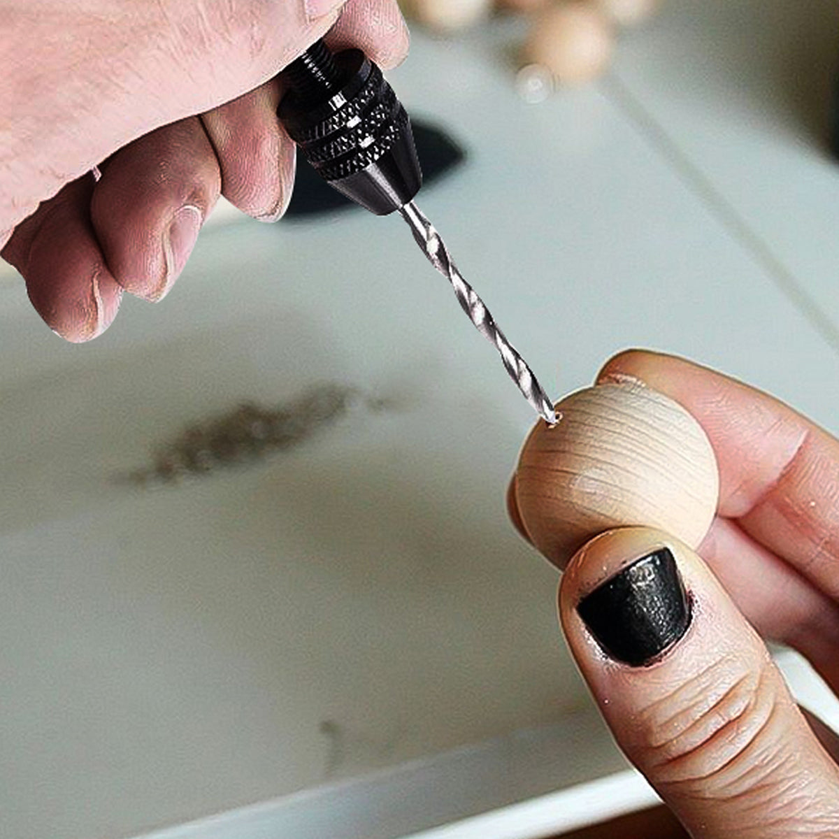 Mini Hand Drill Vise Twist Bits Woodworking Precision 49PCS Set